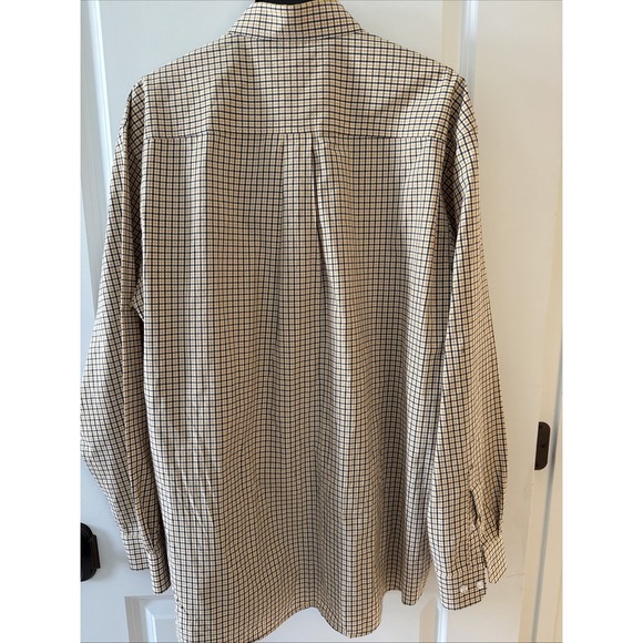 Cinch Shirt Men's Large Yellow Black Plaid Cinch Logo Long Sleeve Button Down - Picture 2 of 4